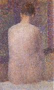 Georges Seurat Model Form Behind painting